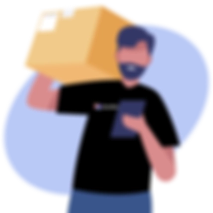 person with pacakge