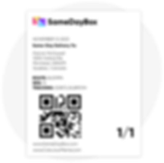 shipping label